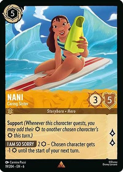 Nani Caring Sister Azurite Sea Lorcana card