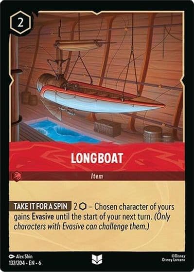 Longboat Azurite Sea Lorcana card