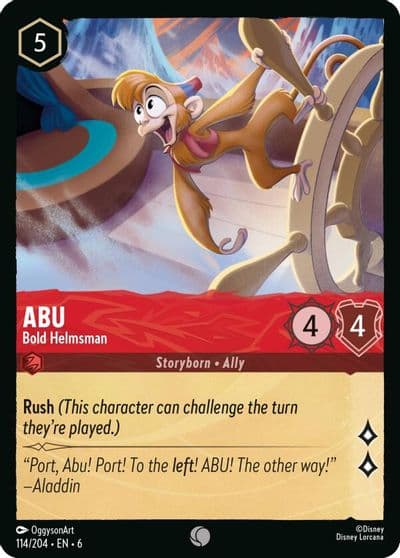 Abu Bold Helmsman Azurite Sea Lorcana card