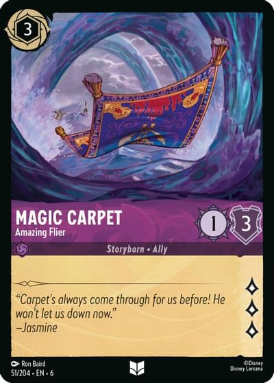 Magic Carpet Amazing Flier Azurite Sea Lorcana card