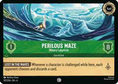 Perilous Maze Watery Labyrinth Azurite Sea Lorcana card