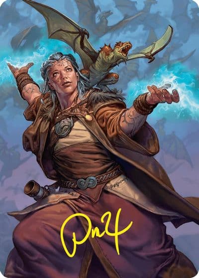 Drake Hatcher 2 Art Card 29 54 Gold Stamped Signature Art Series: Foundations Magic card