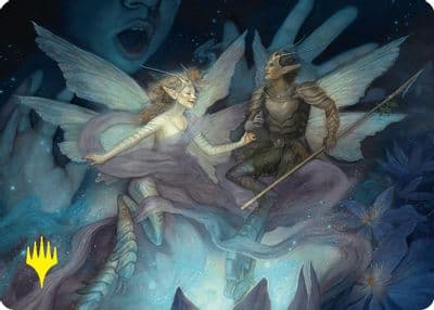 Faebloom Trick Art Card 6 54 Gold Stamped Signature Art Series: Foundations Magic card