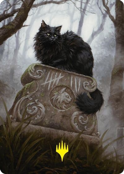 Nine Lives Familiar 2 Art Card 36 54 Gold Stamped Planeswalker Symbol Art Series: Foundations Magic card