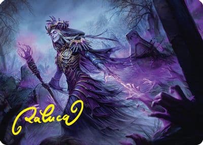 Zul Ashur Lich Lord Art Card 10 54 Gold Stamped Signature Art Series: Foundations Magic card