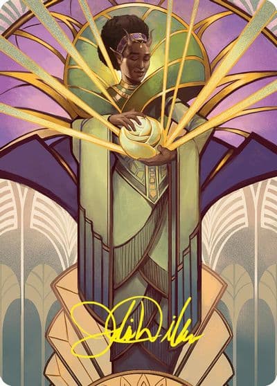 Bloom Tender Art Card 54 54 Gold Stamped Signature Art Series: Foundations Magic card
