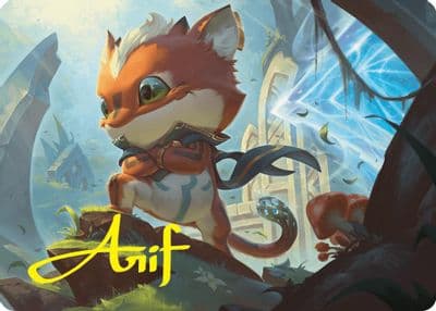 Loot Exuberant Explorer Art Card 12 54 Gold Stamped Signature Art Series: Foundations Magic card