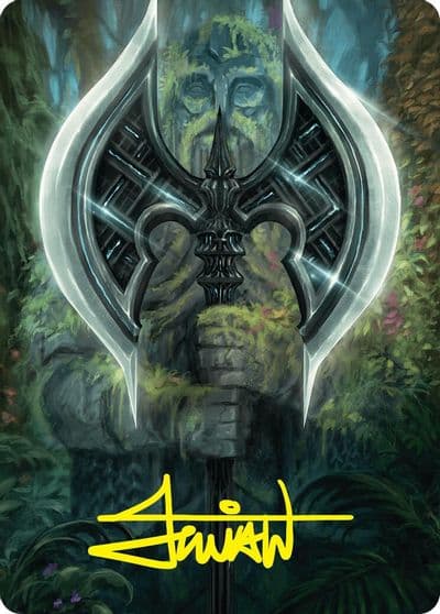 Leyline Axe Art Card 49 54 Gold Stamped Signature Art Series: Foundations Magic card