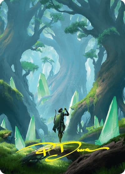 Forest Art Card 25 54 Gold Stamped Signature Art Series: Foundations Magic card