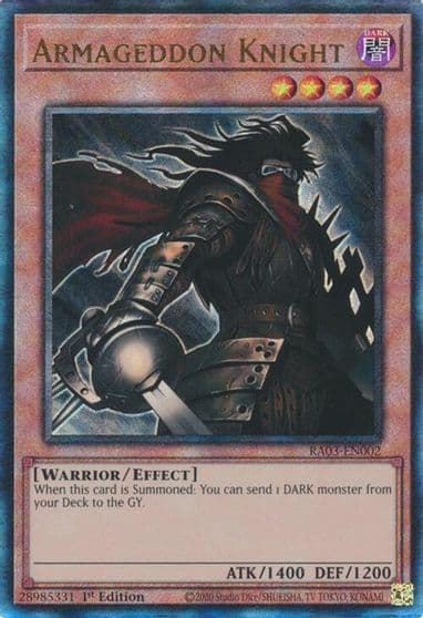Armageddon Knight PUR Quarter Century Bonanza Yu-Gi-Oh! card