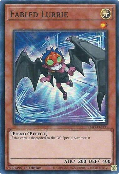 Fabled Lurrie Quarter Century Bonanza Yu-Gi-Oh! card