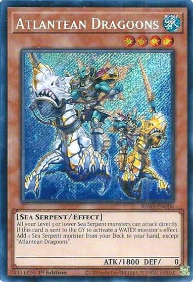 Atlantean Dragoons Secret Rare Quarter Century Bonanza Yu-Gi-Oh! card