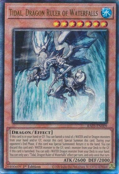 Tidal Dragon Ruler of Waterfalls PUR Quarter Century Bonanza Yu-Gi-Oh! card