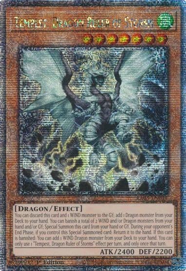 Tempest Dragon Ruler of Storms Quarter Century Secret Rare Quarter Century Bonanza Yu-Gi-Oh! card