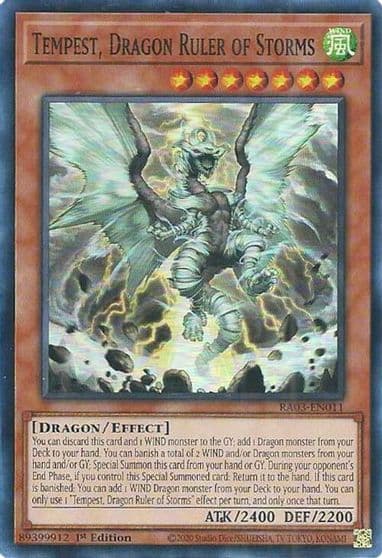 Tempest Dragon Ruler of Storms Quarter Century Bonanza Yu-Gi-Oh! card