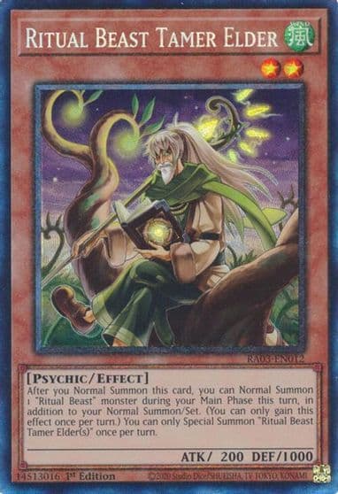 Ritual Beast Tamer Elder PCR Quarter Century Bonanza Yu-Gi-Oh! card
