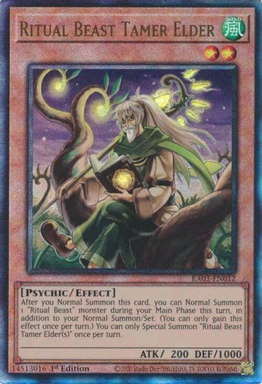 Ritual Beast Tamer Elder PUR Quarter Century Bonanza Yu-Gi-Oh! card