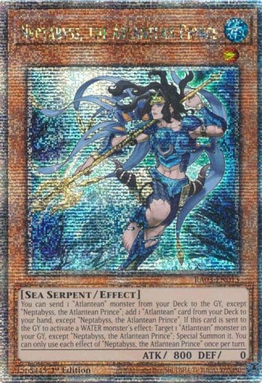 Neptabyss the Atlantean Prince Quarter Century Secret Rare Quarter Century Bonanza Yu-Gi-Oh! card