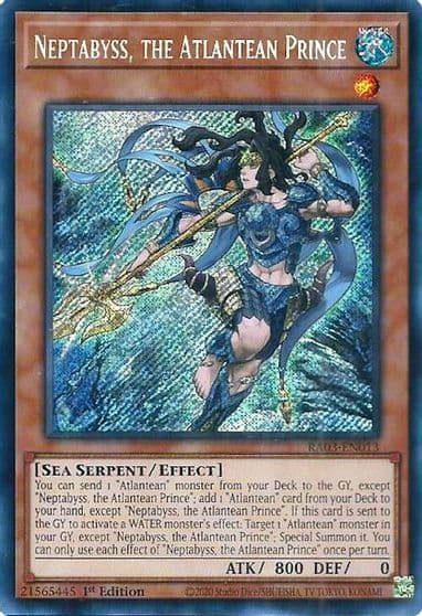 Neptabyss the Atlantean Prince Secret Rare Quarter Century Bonanza Yu-Gi-Oh! card