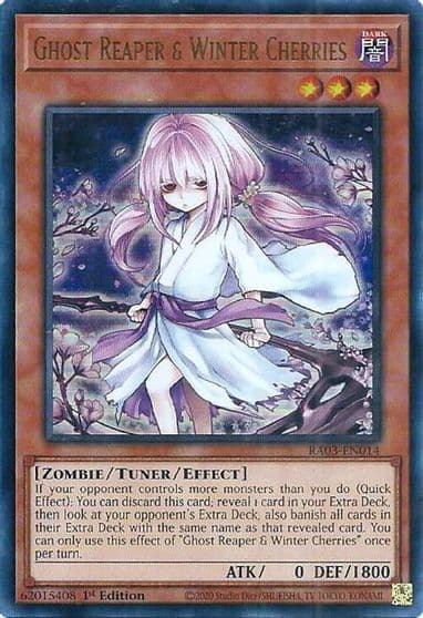 Ghost Reaper and Winter Cherries Alternate Art UR Quarter Century Bonanza Yu-Gi-Oh! card