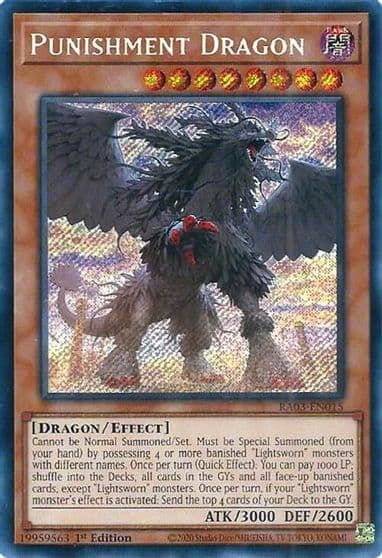 Punishment Dragon Secret Rare Quarter Century Bonanza Yu-Gi-Oh! card