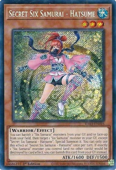 Secret Six Samurai Hatsume Secret Rare Quarter Century Bonanza Yu-Gi-Oh! card
