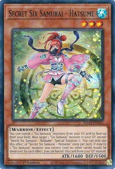 Secret Six Samurai Hatsume Quarter Century Bonanza Yu-Gi-Oh! card
