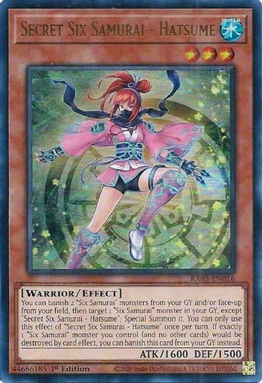 Secret Six Samurai Hatsume UR Quarter Century Bonanza Yu-Gi-Oh! card