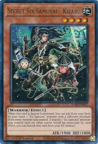 Secret Six Samurai Kizaru UR Quarter Century Bonanza Yu-Gi-Oh! card