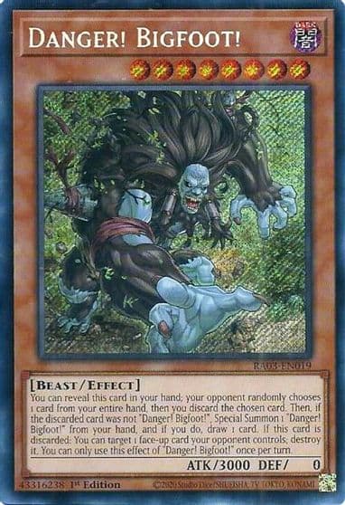 Danger Bigfoot Secret Rare Quarter Century Bonanza Yu-Gi-Oh! card