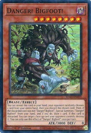 Danger Bigfoot Quarter Century Bonanza Yu-Gi-Oh! card