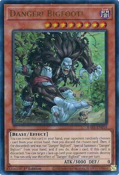 Danger Bigfoot UR Quarter Century Bonanza Yu-Gi-Oh! card
