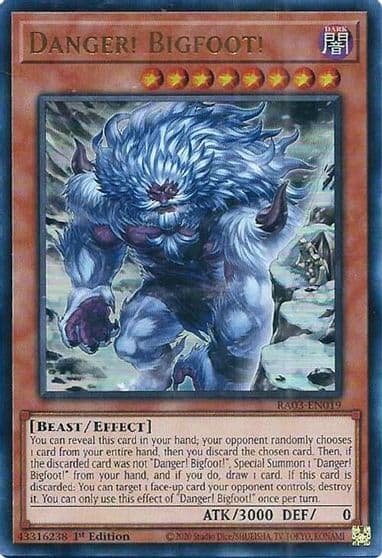 Danger Bigfoot Alternate Art UR Quarter Century Bonanza Yu-Gi-Oh! card