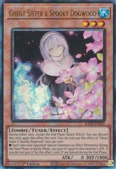 Ghost Sister and Spooky Dogwood Alternate Art PUR Quarter Century Bonanza Yu-Gi-Oh! card