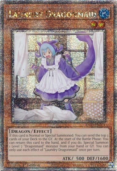 Laundry Dragonmaid Quarter Century Secret Rare Quarter Century Bonanza Yu-Gi-Oh! card