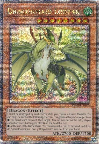 Dragonmaid Lorpar Quarter Century Secret Rare Quarter Century Bonanza Yu-Gi-Oh! card