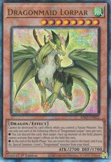 Dragonmaid Lorpar PUR Quarter Century Bonanza Yu-Gi-Oh! card