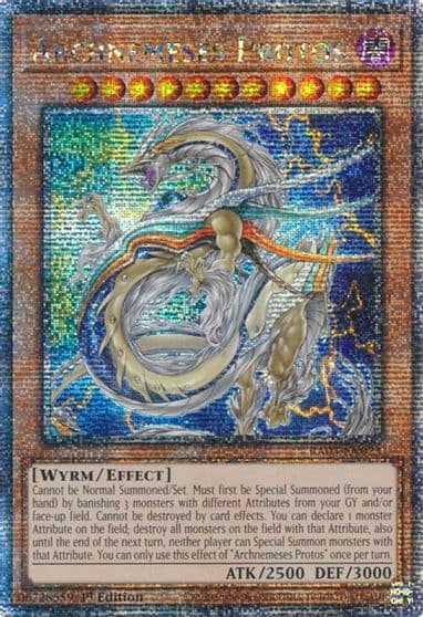 Archnemeses Protos Quarter Century Secret Rare Quarter Century Bonanza Yu-Gi-Oh! card