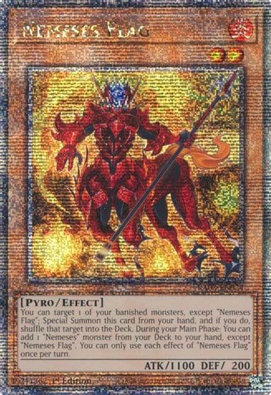 Nemeses Flag Quarter Century Secret Rare Quarter Century Bonanza Yu-Gi-Oh! card