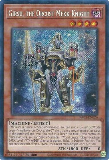 Girsu the Orcust Mekk Knight Secret Rare Quarter Century Bonanza Yu-Gi-Oh! card