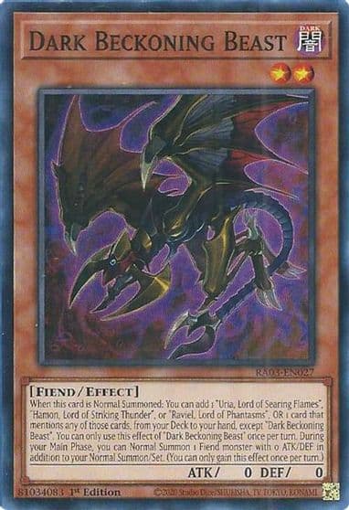 Dark Beckoning Beast Quarter Century Bonanza Yu-Gi-Oh! card