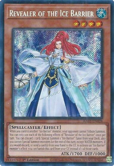 Revealer of the Ice Barrier Secret Rare Quarter Century Bonanza Yu-Gi-Oh! card