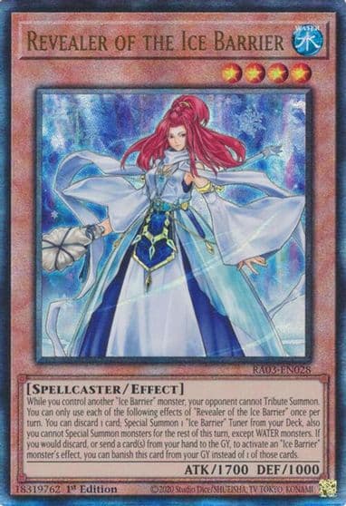 Revealer of the Ice Barrier PUR Quarter Century Bonanza Yu-Gi-Oh! card