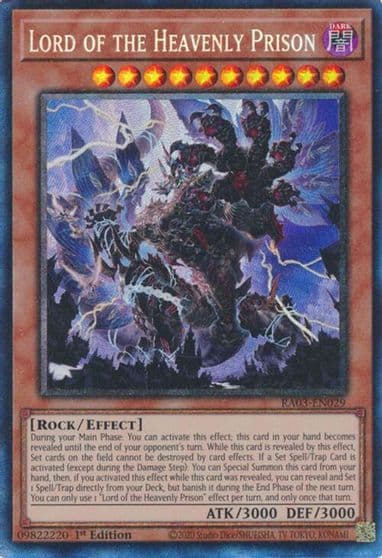 Lord of the Heavenly Prison PCR Quarter Century Bonanza Yu-Gi-Oh! card