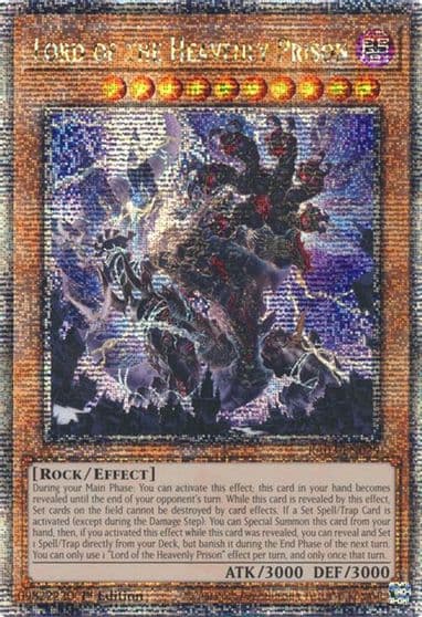 Lord of the Heavenly Prison Quarter Century Secret Rare Quarter Century Bonanza Yu-Gi-Oh! card