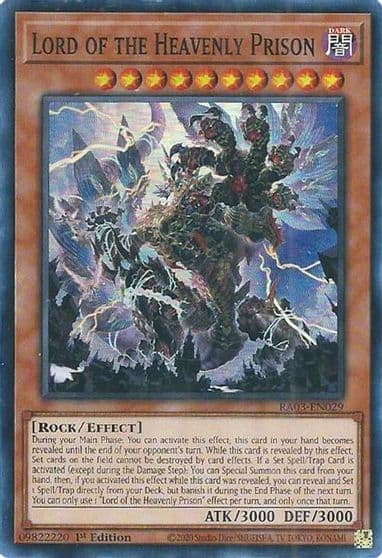 Lord of the Heavenly Prison Quarter Century Bonanza Yu-Gi-Oh! card