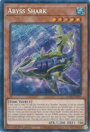 Abyss Shark Secret Rare Quarter Century Bonanza Yu-Gi-Oh! card