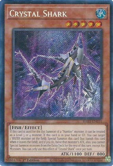 Crystal Shark Secret Rare Quarter Century Bonanza Yu-Gi-Oh! card