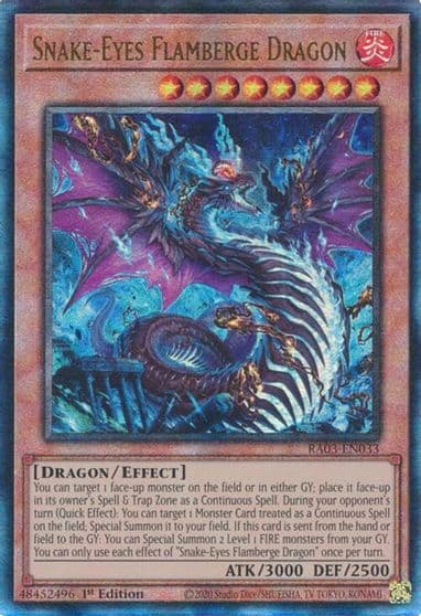 Snake Eyes Flamberge Dragon PUR Quarter Century Bonanza Yu-Gi-Oh! card
