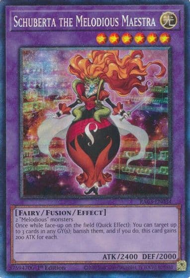 Schuberta the Melodious Maestra PCR Quarter Century Bonanza Yu-Gi-Oh! card